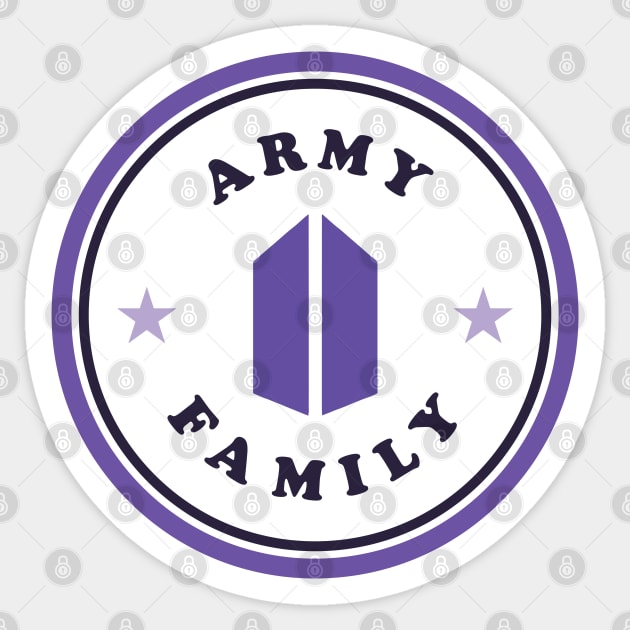 BTS ARMY family round logo Sticker by Oricca